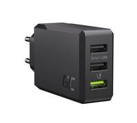 Caricatore USB 30W Green Cell Caricatore USB A a 3 porte Alimentatore