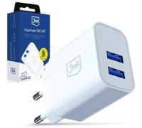 Caricatore USB 3MK FlowPower 10W 2 Porte USB-A Bianco