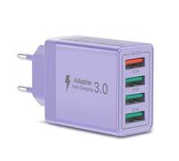 Caricatore USB, 4 Porte Caricatore USB da Muro 40W QC 3.0 Carica Rapida Caricabatterie Usb Multiplo Alimentatore Presa USb per iPhone 15 14 13 12 11 X, Samsung Galaxy S21 S20 A71 A51, Xiaomi, Huawei