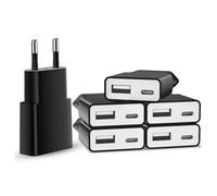Caricatore USB 5 V/1 A 2 Port Mini Caricatore da Parete USB Adattatore di Alimentazione Mobile per prese USB da Viaggio in Casa per iPhone 12/11/XS/XR, Pad,LG G5, Samsung Galaxy S8, Huawei (Nero