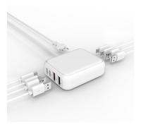 Caricatore USB 8 Porte WUKUR Caricatore USB da Muro 25W Carica Rapida Caricabatterie USB Multiplo Alimentatore Presa USB per iPhone 15 14 13 12 11 X, Samsung Galaxy, Xiaomi, iPad, iPad Pro