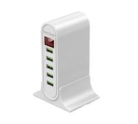 Caricatore USB A 5 Porte HUB Multi Stazione Di Ricarica USB Dock Desktop Wall Home Display A LED Caricabatterie Universali Cassaforte Veloce