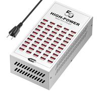 Caricatore USB a 50 porte, stazione di ricarica multi porta da 200 W con indicatori LED, ricarica rapida per telefoni e tablet, hub USB per casa e ufficio