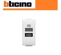 CARICATORE USB A + C BTICINO LIVING LIGHT N4191AC