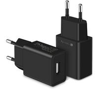 Techly 362800 Caricatore Alimentatore USB-A da Muro 5V 2.4A per Smartphone o Tablet Nero