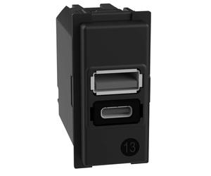 Caricatore USB Bticino Living Now 2 Prese C 15W 1 Modulo