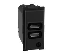 Caricatore USB con due porte tipo C - 15W BTICINO LIVING NOW k4191CC