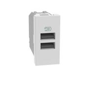 Caricatore USB Bticino MatixGO 15W con 2 porte tipo A bianco JW4191AA