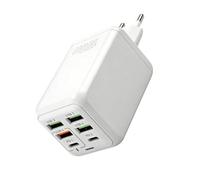 Caricatore USB C 150 W 6 porte USB C presa di ricarica rapida, 2 USB-C PD + 4 USB-A QC 3.0, caricabatterie universale per iPhone 17/16/15/14/13 Pro Max/Android,compatibile con iPad Huawei Mi Galaxy