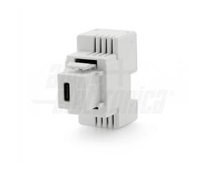 CARICATORE USB-C 18W 1 PORTA POWER DELIVERY DA INCASSO KD541W Alpha Elettronica