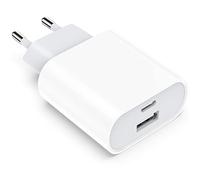 Caricatore USB C, 20W Presa per iPhone 16/16 Pro/16 Pro Max/16 Plus/15/14/13/12/11 SE XR XS 8 7 6S 5S, USBC Caricabatterie Rapido Alimentatore Spina Ricarica Adattatore Muro Carica Spinotto