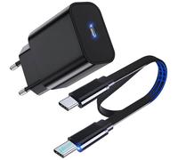 Caricatore USB C 30W per iPhone 16 15 Serie+1M Piatto Cavo Tipo C [10mm Connettore] per Rugged Smartphone Tablet,Galaxy S24 S23 S22 A25 A35 A34 A33 A54 A55 Xcover7 Dispositivi con Interfaccia Profonda