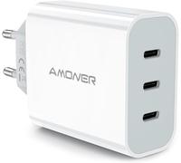 Caricatore USB C 35 W, 3 porte USB C alimentatore/spina/adattatore, caricatore rapido compatibile con iPhone 16 15 14 13 12 11, PD3.0 Samsung S23/S22, Xiaomi, Google Pixel 7/6, iPad Power Adapter