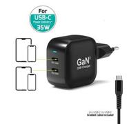 Caricatore USB-C 35W GaN Power Delivery 2 porte Port Designs 902035PEU Nero