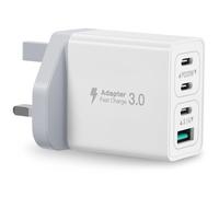 Caricatore USB C, 4-Porte, Alimentatore 3 USB C + 1 USB A Con Cavo Type C 1M, Caricabatterie Rapido PD 20W Per iPhone 17 16 15 14 13 12 Pro Max, Samsung Galaxy S25 S24 S23 Ultra, iPad Air Pro, Pixel