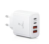 Caricatore USB C, 40W 4-Porte Spina USB Presa Multipla Caricatore Rapido Tipo C, Carica Spinotto USBC Alimentatore Caricabatterie per iPhone 16 15 14 13 Pro Max 12 11 SE XS XR 8, iPad, Samsung