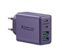 Caricatore USB C, 40W 4Porto Rapido Presa USBC Multipla PD Adattatore+ QC Carica Spinotto, Spina Alimentatore USB Caricabatterie per iPhone 16 15 14 13 12 11 Pro Max Plus, iPad, Samsung S22 S23 S24