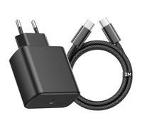 Caricatore USB C 45W per Samsung Galaxy S25+/S24/S23+/S23 Ultra/A56/A55/Note 20, Alimentatore USB C Presa USb C Caricabatterie Rapido Caricatore USBC Fast Charger Type C Spina con Cavo Usb C 2 Metri
