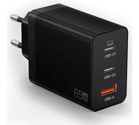 Caricatore USB C, 65 W, alimentatore USB C, 3 porte, caricatore rapido PD USB C, caricatore da desktop compatibile con MacBook Pro/Air, Samsung/Xiaomi/Tablet/Smartwatch/Cuffie