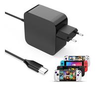 Caricatore USB C 65W, PD Alimentatore Rapido USB C Compatibile con Steam Deck/Rog Ally X/Switch2/Switch/Legion Go S, Lenovo Legion Go, TV Dock, MSI Claw Handheld Console