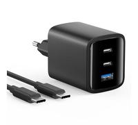 Caricatore USB C 70W, Alimentatore Rapido 3 Porte Caricabatterie Compatibile con MacBook Air Pro M1 M2 M3, iPad Pro Air Mini, iPhone 16/16 Plus/ 16 Pro Max/15, Galaxy, Pixel, con Cavo USB C 2M/6.6FT