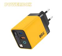 Caricatore USB-C 80W Ricarica Rapida con Cavo Integrato PD QC3.0 per Smartphone