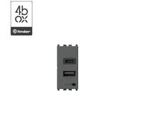 CARICATORE USB C+A VIMAR ARKE' 4BOX 4B.V19B.USB.30 NERO