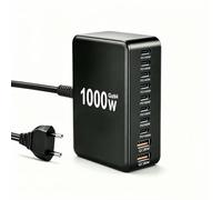 Caricatore USB C da 1000 W, 10 in 1, caricatore rapido multiplo con 8 USB C e 2 USB A, Dual PD140W, caricabatterie per laptop compatibile con MacBook Pro/Air/iPad/iPhone/HP/Galaxy S25, ecc