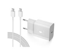 Caricatore USB C da 15W, Caricatore Rapido con cavo di Ricarica da 1,5M, Ricarica Rapida Alimentatore Tipo C per Samsung Galaxy S23,S22,S21FE, S20,S10,S10e,S9,S8,Note 9,8,A54,A53,A51,A34,A14,A13