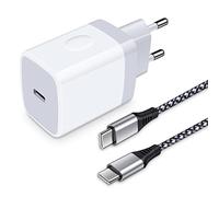 Caricatore USB C da 20 W con cavo di ricarica, alimentatore di rete USB C, con cavo di ricarica rapido di tipo C, per Samsung Galaxy A16 5G/A56/A36/A06/A55/A35/A15/A54/S25/S24 FE/S23/S22/Z Flip 6