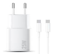 Caricatore USB C da 25 W per iPhone 17 16 15 Pro Max Plus, PD3.0 USB C Power Adapter Cavo di ricarica rapida per iPad Pro/Air 2024/10.Generation, con cavo da 2 m