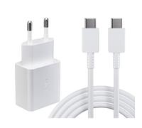 Caricatore USB C da 25W, Spina di Ricarica PD 3.0 con cavo di Alimentazione Fast Charger da 1,5 m per Samsung Galaxy S23/S22/S21 Ultra/S21+/S20/Note 20/S10/S9/A53/Z Flip 3/Z Fold 4 Caricatore Veloce