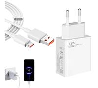 Caricatore USB C da 33 W, con cavo di ricarica da 6 A, 1,5 m, compatibile con Xiaom Redm Note 14/13/12/11/11S/9/10/10S/9T/8, Xiaomi Mi 11 10 10T 11T Lite Pro 9, Poco X7/X5 Pro/X3/X6