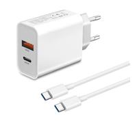 Caricatore USB C da 45 W per Samsung S26 Ultra/S25 Plus/S24 FE/S23/S25+ S22 S21 S20,A57 A37 5G A56 A55 A35 A36 A16 A54 A53 A25 Z Fold 4 5 6 7 Alimentatore di rete per iPhone 15 16 Pro tipo C