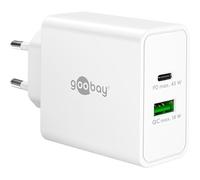 Caricatore USB-C da 45W, 1xUSB-C/1x USB-A, Apple, Samsung, LG | goobay Charger, caricatore compatto e potente e veloce con elettronica protettiva, per MacBook Pro, iPhone, iPad e Huawei
