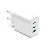 Caricatore USB C da 65 W, 3 porte, tipo C, con caricatore rapido GaN Tech, PPS: PD3.0/QC4.0, compatibile con MacBook Pro/Air, iPhone 12/13/14 Series, iPad Pro, Dell XPS 15, Galaxy S22 Ultra/S21/S20