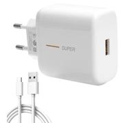 Caricatore USB-C da 65 W per Op Super-VOOC è un caricabatterie rapido originale e viene fornito con un cavo dati 6 A USB-A a C, è inoltre compatibile con Oppo Find X7/X6/X5/X3/Reno 11/10/8