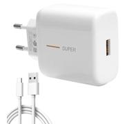 Caricatore USB-C da 65 W per Oppo Super-VOOC, caricatore rapido originale con cavo 6 A USB-A a C per Oppo Find X7/X6/X5/X3/Reno 11/10/8/7/6 per Oneplus 11/10T Nord 2T/10 Pro per Realme GT/9 Pro/7