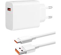 Caricatore USB-C da 65 W per Oppo SuperVOOC, supervooc con cavo USB-A a C per Oppo Find X7/X6/X5/X3/Reno 11/10/8/7/6 per Oneplus 11/10T Nord 2T/10 Pro per Realme GT/9 Pro