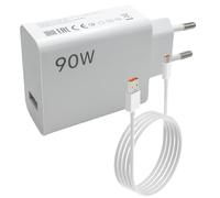 Caricatore USB C da 90 W con cavo di tipo C (1 M), caricatore rapido per Xiaomi 15 Ultra, 14T, 13T, Redmi Note 14/13/12, Poco F7/X7/F6, Pad 7 Pro - Turbo HyperCharge adattatore