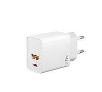 Caricatore USB C da Muro 20W, YHEMI Caricabatteria con Presa USB C e USB A Dual Port Compatible per Phone 13/12/11/XS/XR/8, Pad Pro/Air, Samsung S20/S10/S9, Huawei, Xiaomi, LG e Altro, MD101