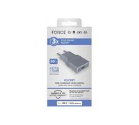 Caricatore USB C - FORCE POWER - Pocket 30W - Power Delivery - UltraGaN - Grigio