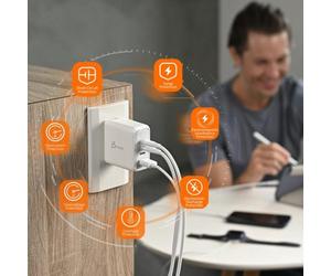 Caricatore USB-C GaN 70W 4 porte j5create