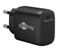 Goobay Caricabatterie USB 65367 - 25 W, 1 porta USB-C (PD), GaN, Nero