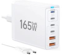Caricatore USB C Multiplo, Caricabatterie Multiplo [4USB-C + 2USB-A]. Caricatore PD, stazione di ricarica a 6 porte compatibile con iPhone/Samsung/Google/Xiaomi/Laptop/Tablet ecc-Bianco