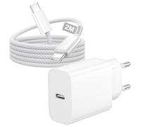 Caricatore USB C per iPhone 17 Air/16e/17 16 15 Pro Max/17 16 15 Plus/iPad Pro Air Mini, 25W Caricatore iPhone Caricabatterie Rapido Spina Presa USB C caricatore Type C Charger con Cavo USb C 2 Metri