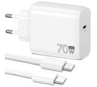Caricatore USB C per MacBook Air/Pro, 70W Caricabatterie Alimentatore Rapido + 2M Cavo per Mac Book Neo/Pro/Air 13/14/15/16 Pollici, M1 M2 M3 M4 M5, iPhone 17e/17 Air/16/16e 15, iPad 10/11/A16