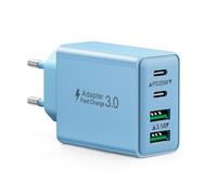 Caricatore USB C Rapido, 40W 4Porto Presa USB Caricatore Multipla PD+ QC3.0 Carica, Spina Alimentatore USBC Caricabatterie per iPhone 16 15 14 Pro Max, Samsung S22 S23 S24 Spinotto Adattatore