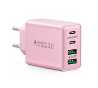 Caricatore USB C Rapido, 40W 4Porto Presa USB Multipla PD+ QC3.0 Carica, Spina Alimentatore USBC Caricabatterie per iPhone 16 15 14 13 12 11 Pro Max, iPad, Samsung S22 S23 S24 Spinotto Adattatore