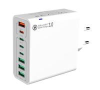 Caricatore USB C rapido | Multipresa per Smartphone Laptop | Multiporta Ricarica Rapida 120 W Portatile per Casa Hotel Viaggio Smartwatch | Caricabatterie da viaggio compatto versatile e sicuro